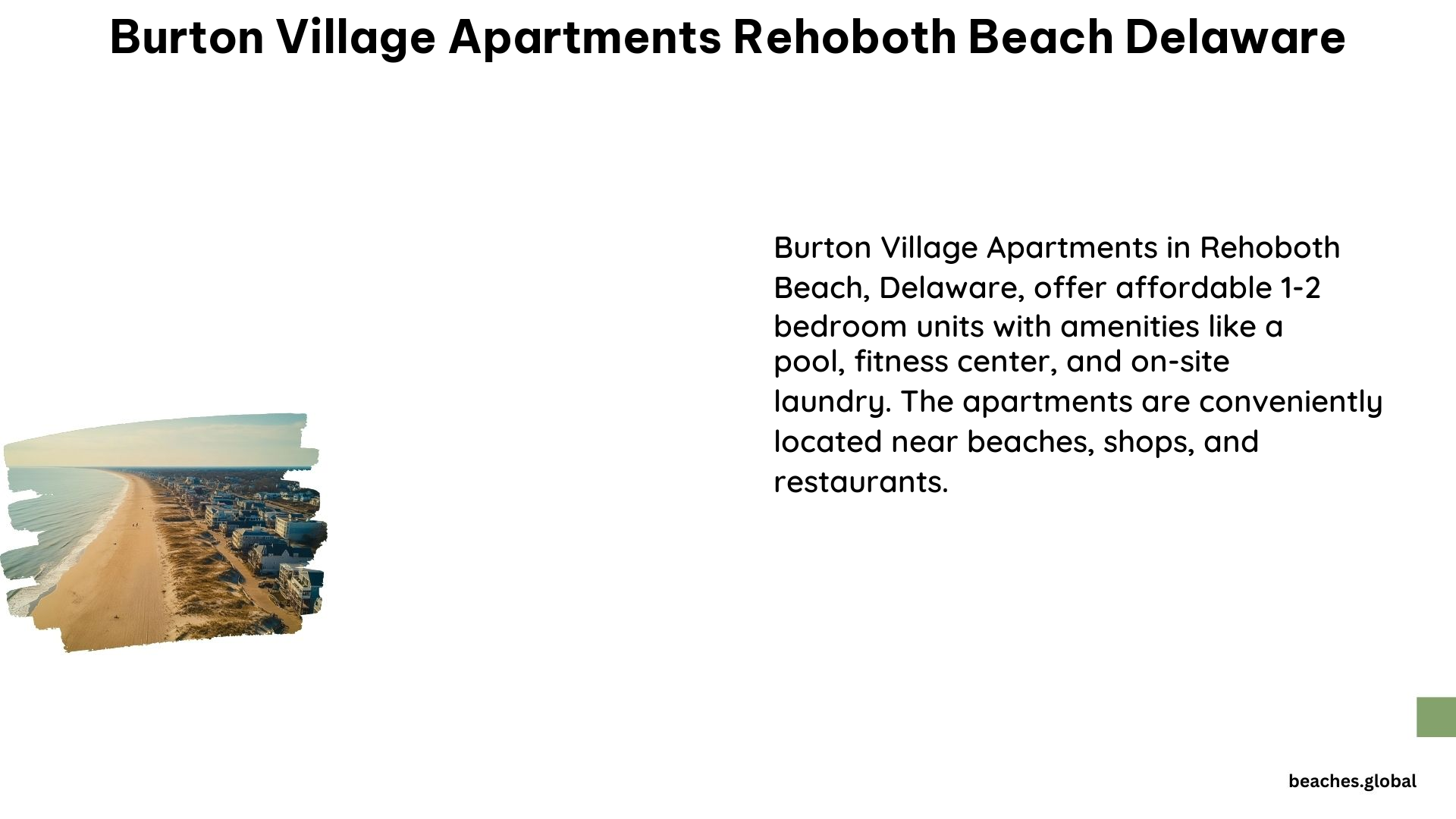 Burton Village Apartments Rehoboth Beach Delaware