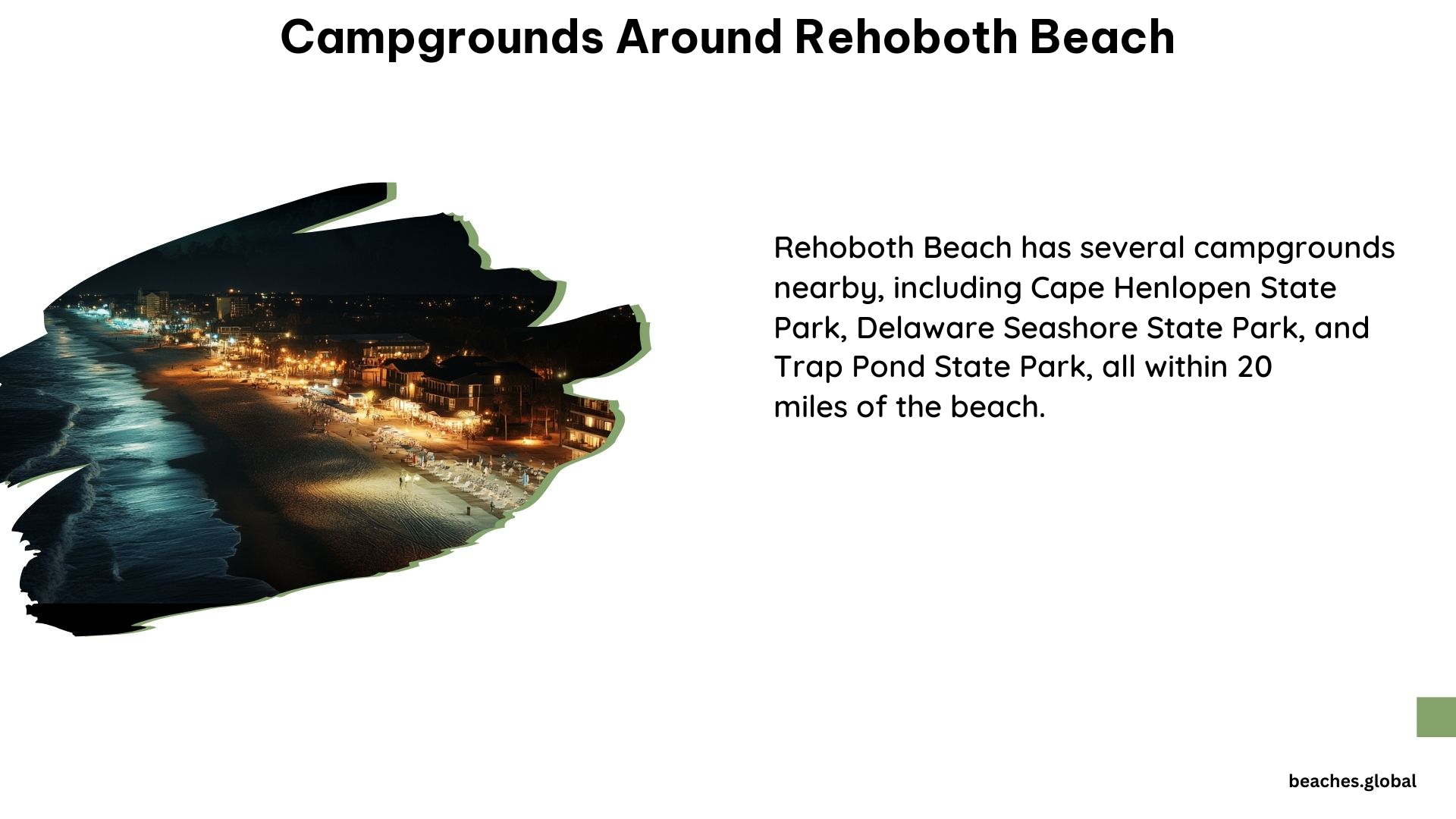 Campgrounds Around Rehoboth Beach