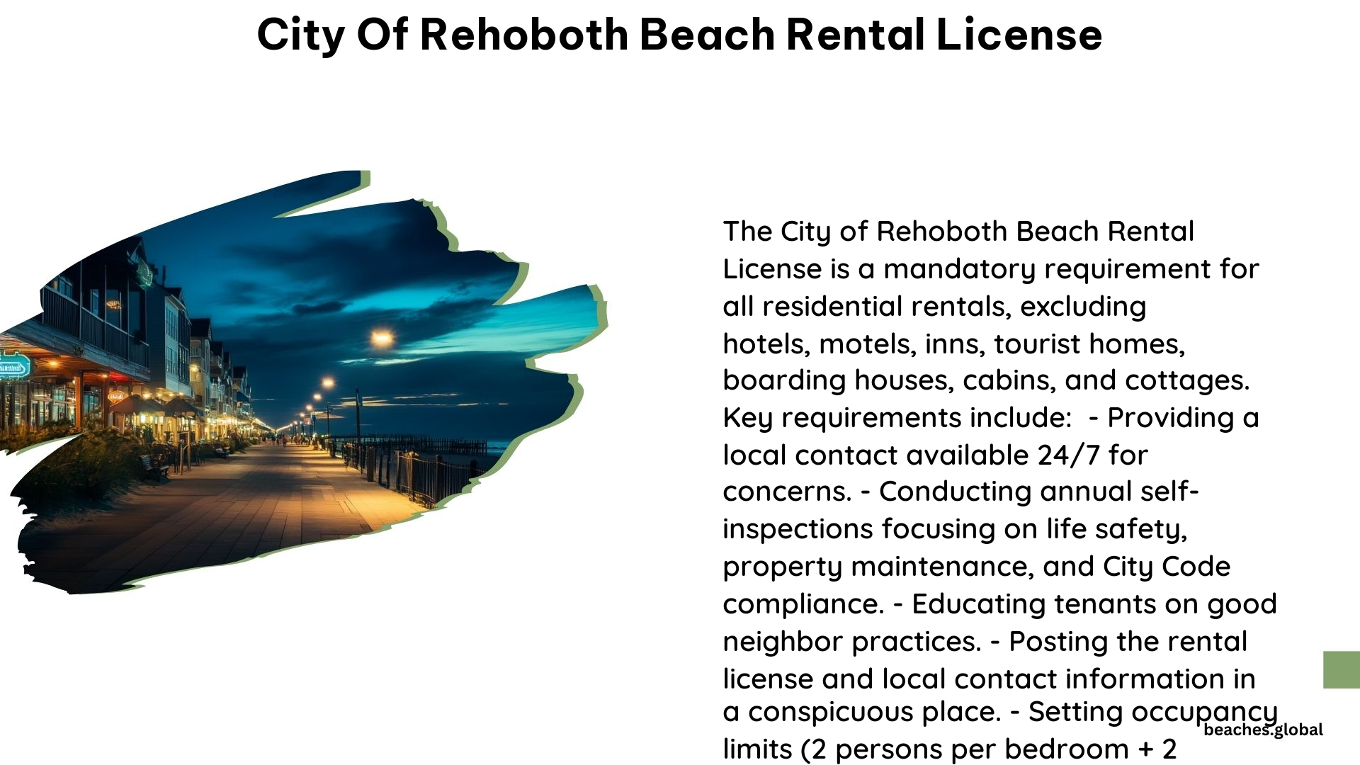 City of Rehoboth Beach Rental License