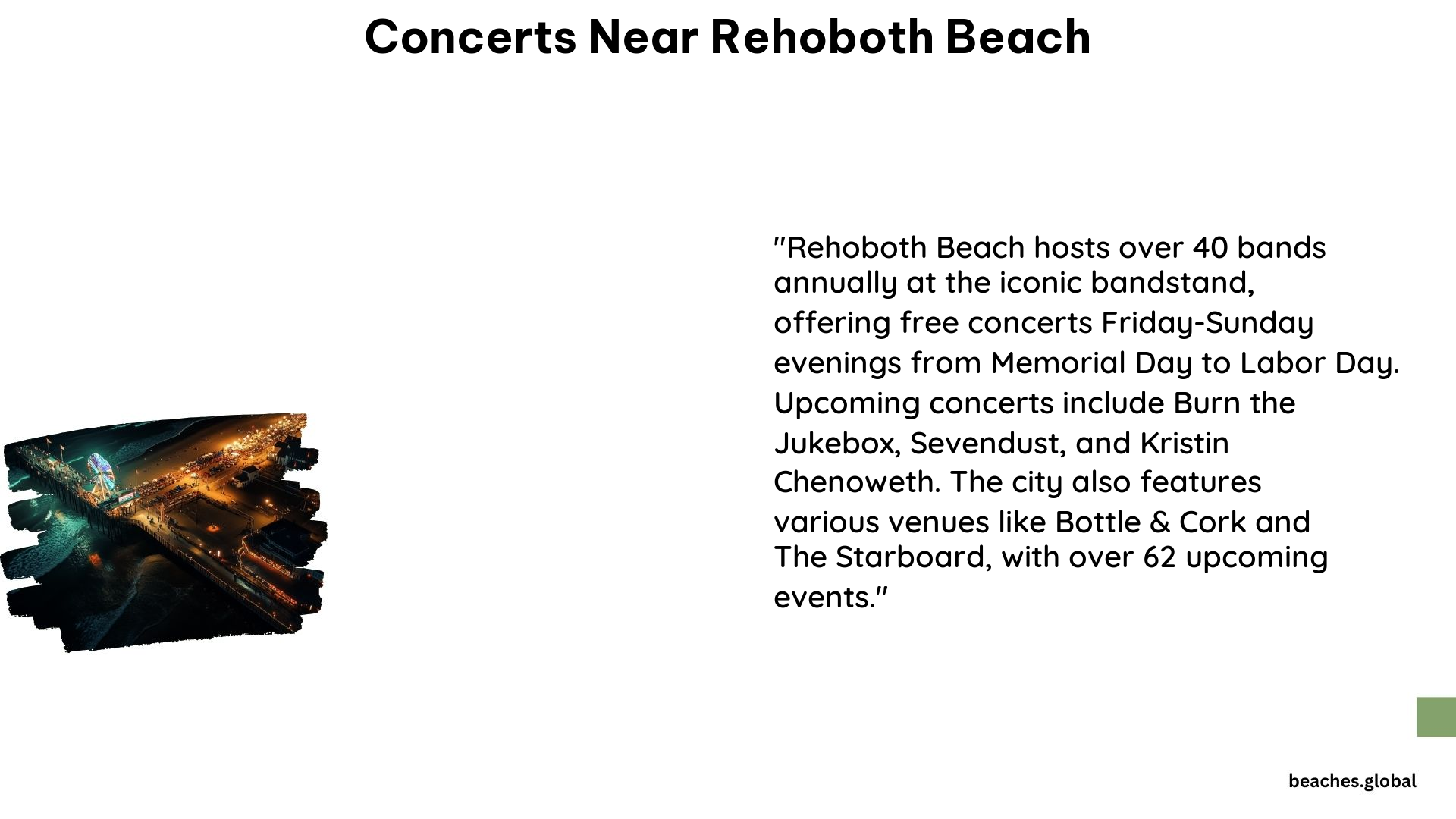 Concerts Near Rehoboth Beach