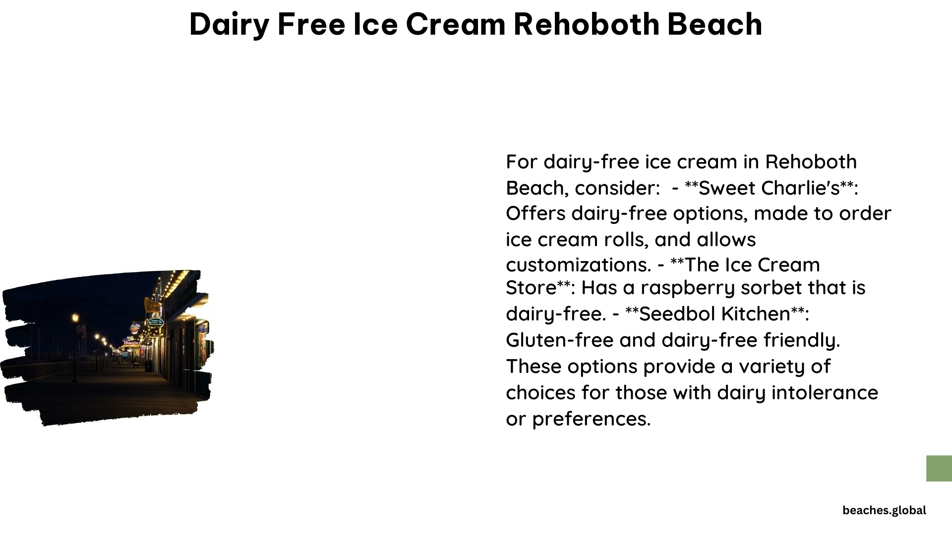 Dairy Free Ice Cream Rehoboth Beach