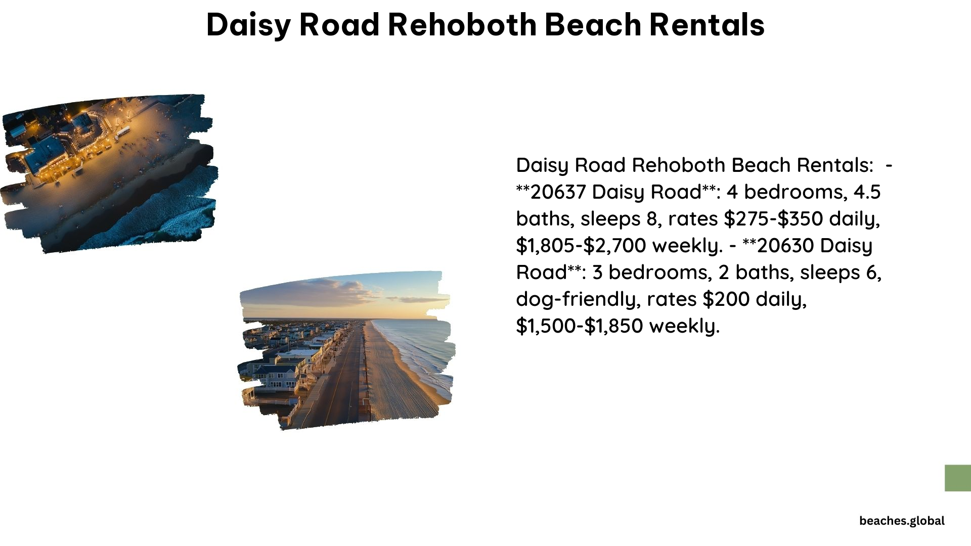 Daisy Road Rehoboth Beach Rentals