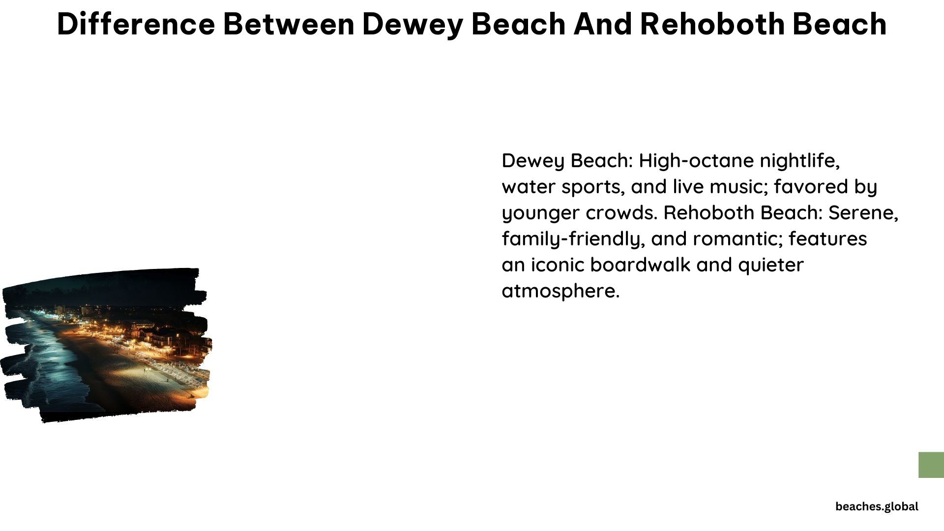 Difference Between Dewey Beach and Rehoboth Beach