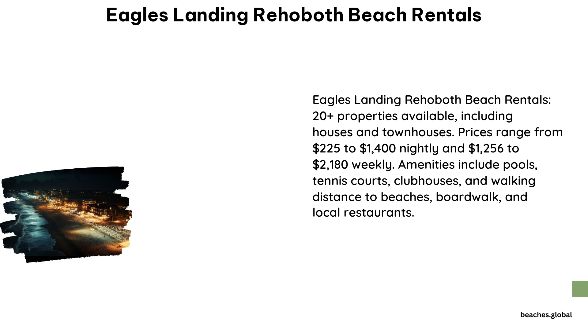 Eagles Landing Rehoboth Beach Rentals