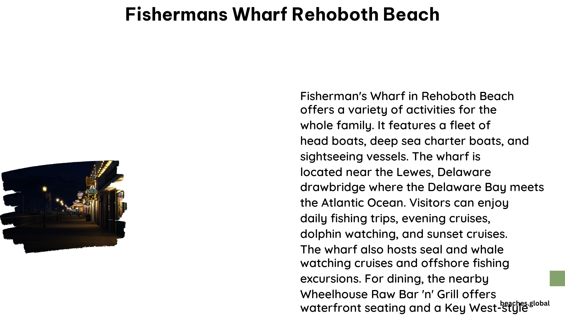 Fishermans Wharf Rehoboth Beach