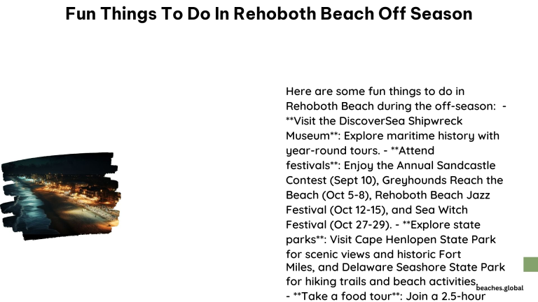 Fun Things to Do in Rehoboth Beach off Season