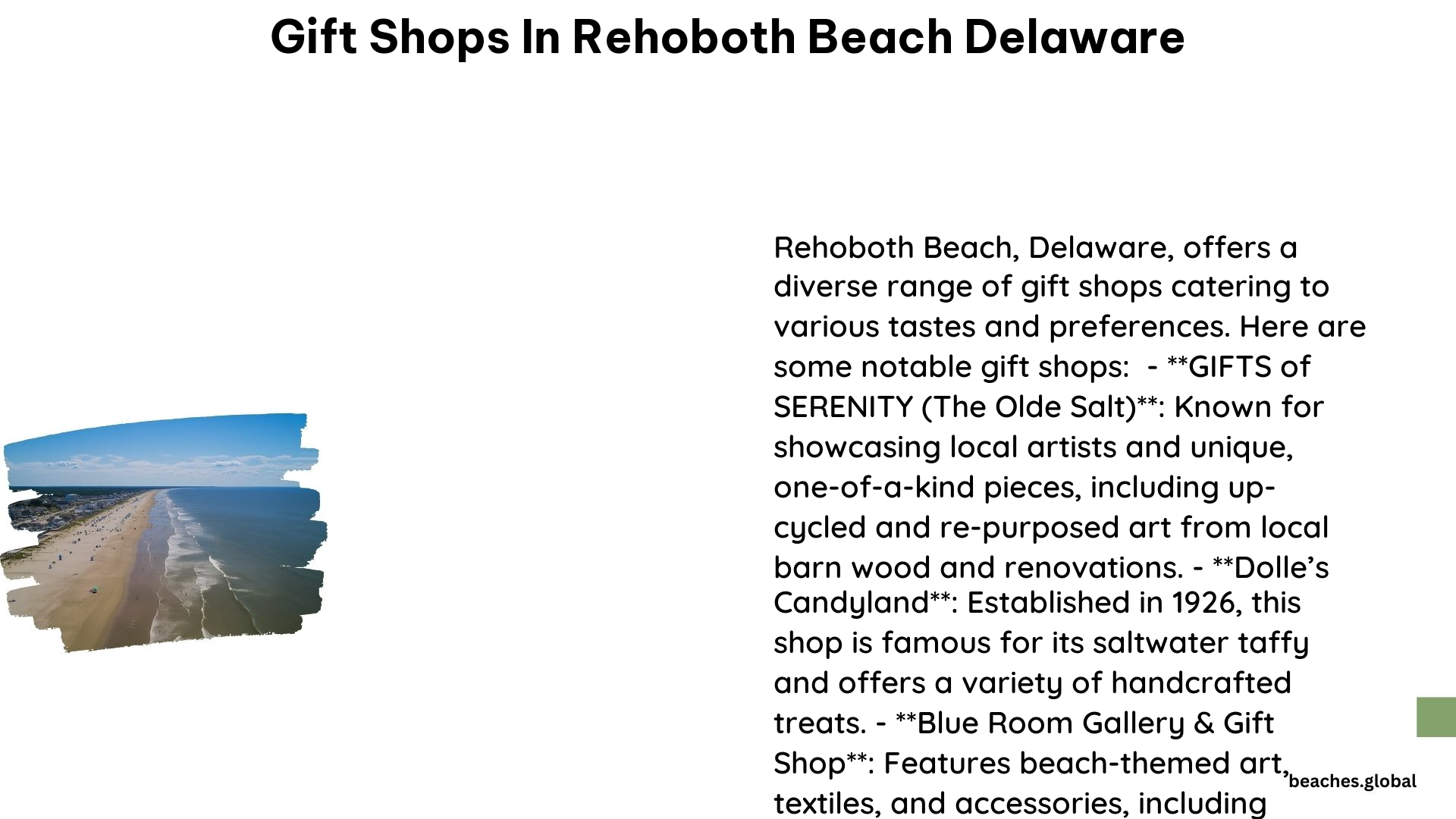 Gift Shops in Rehoboth Beach Delaware