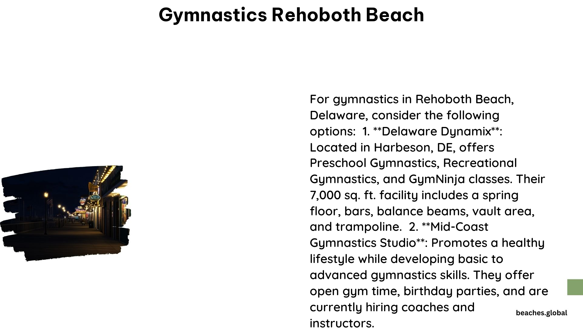 Gymnastics Rehoboth Beach