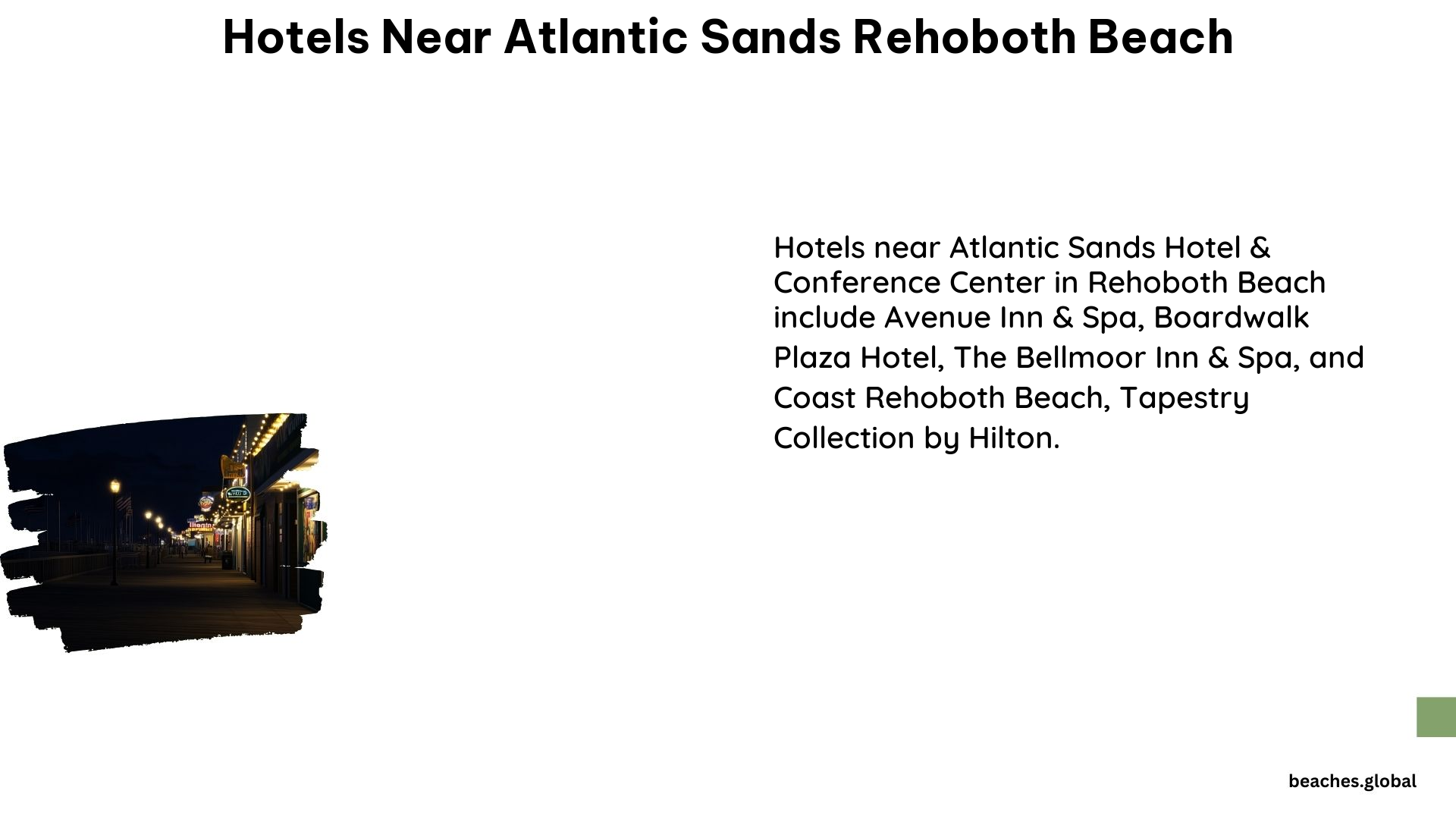 Hotels Near Atlantic Sands Rehoboth Beach