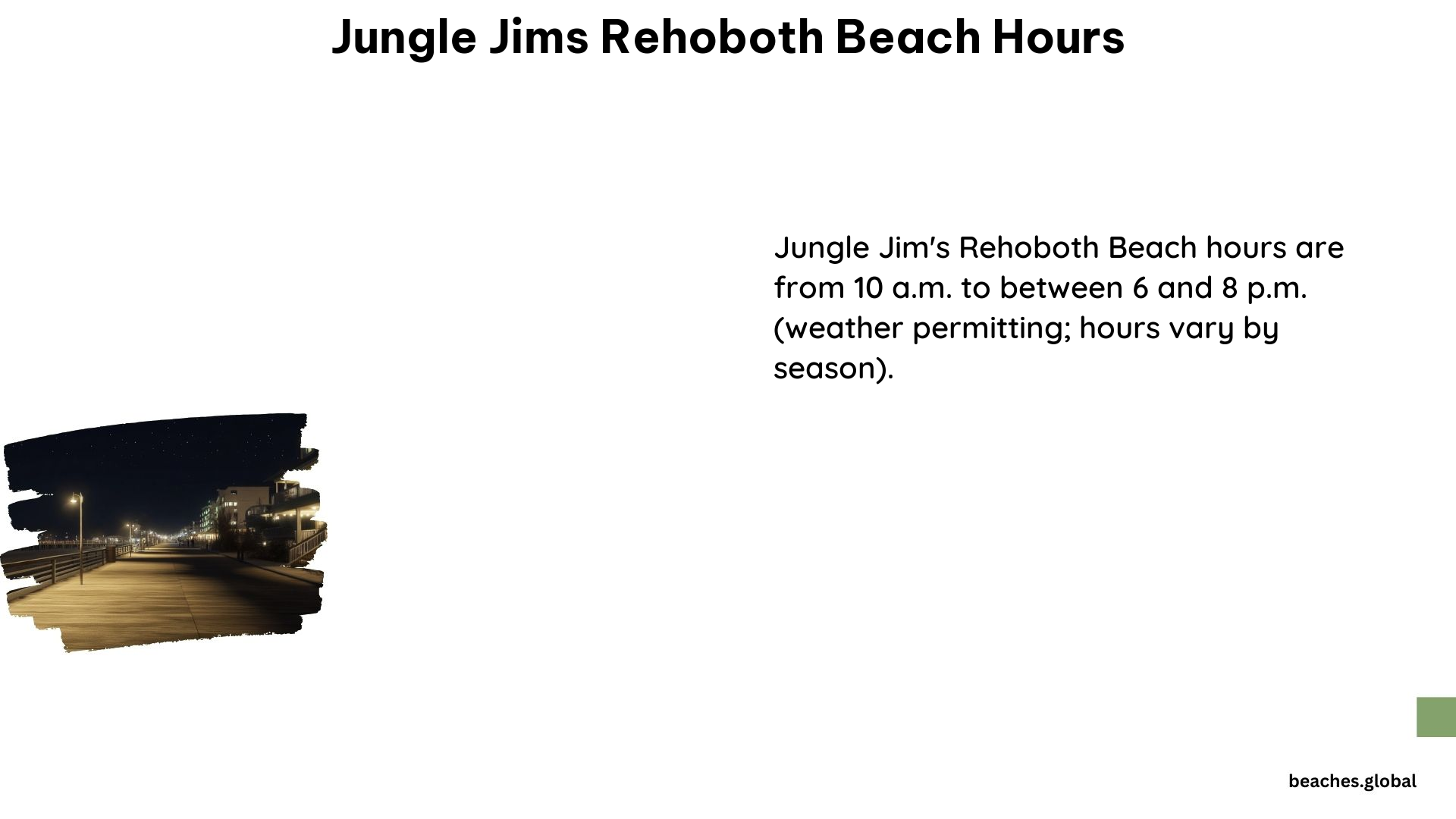 Jungle Jims Rehoboth Beach Hours