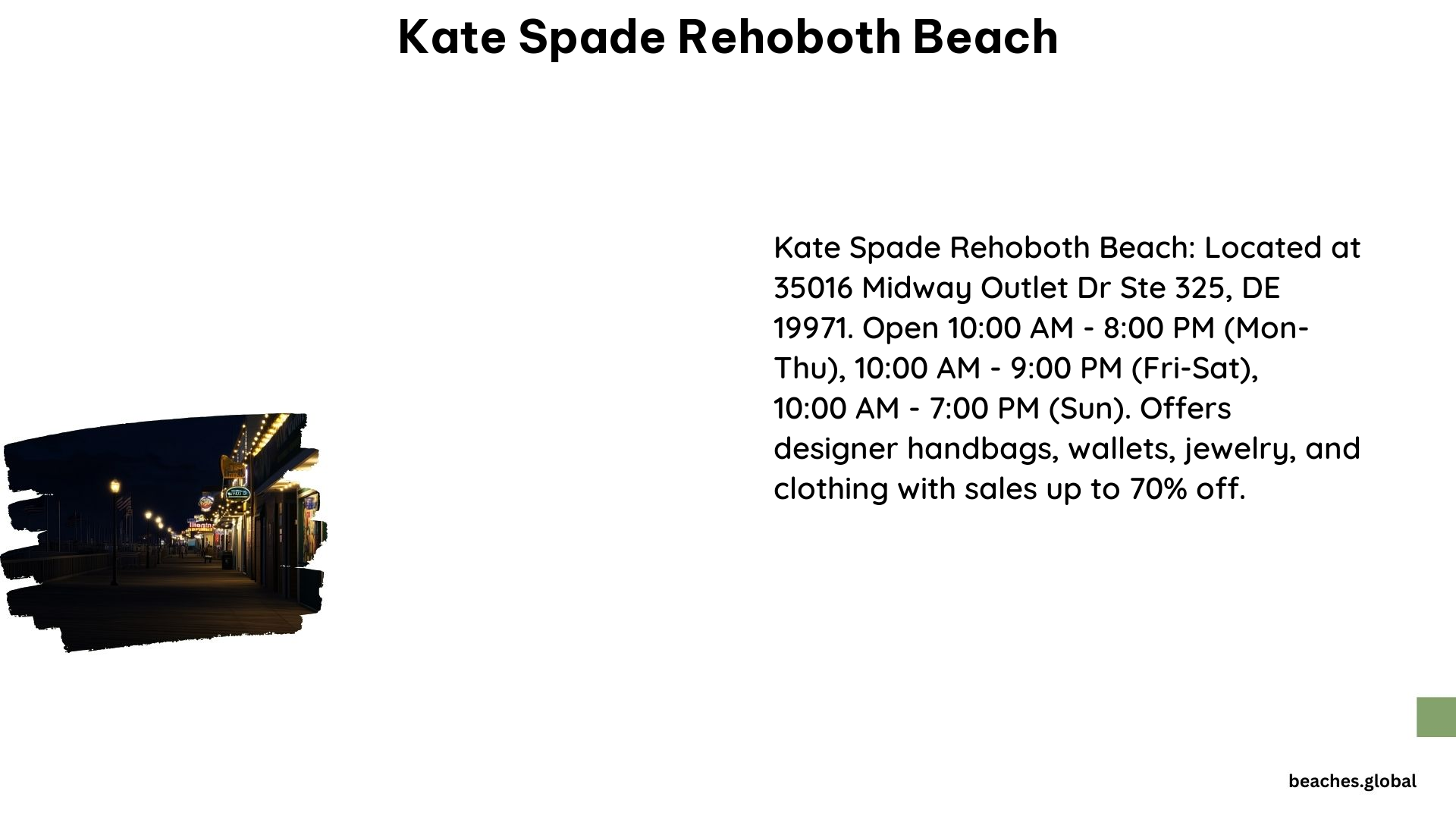 Kate Spade Rehoboth Beach