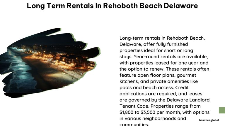 Long Term Rentals in Rehoboth Beach Delaware