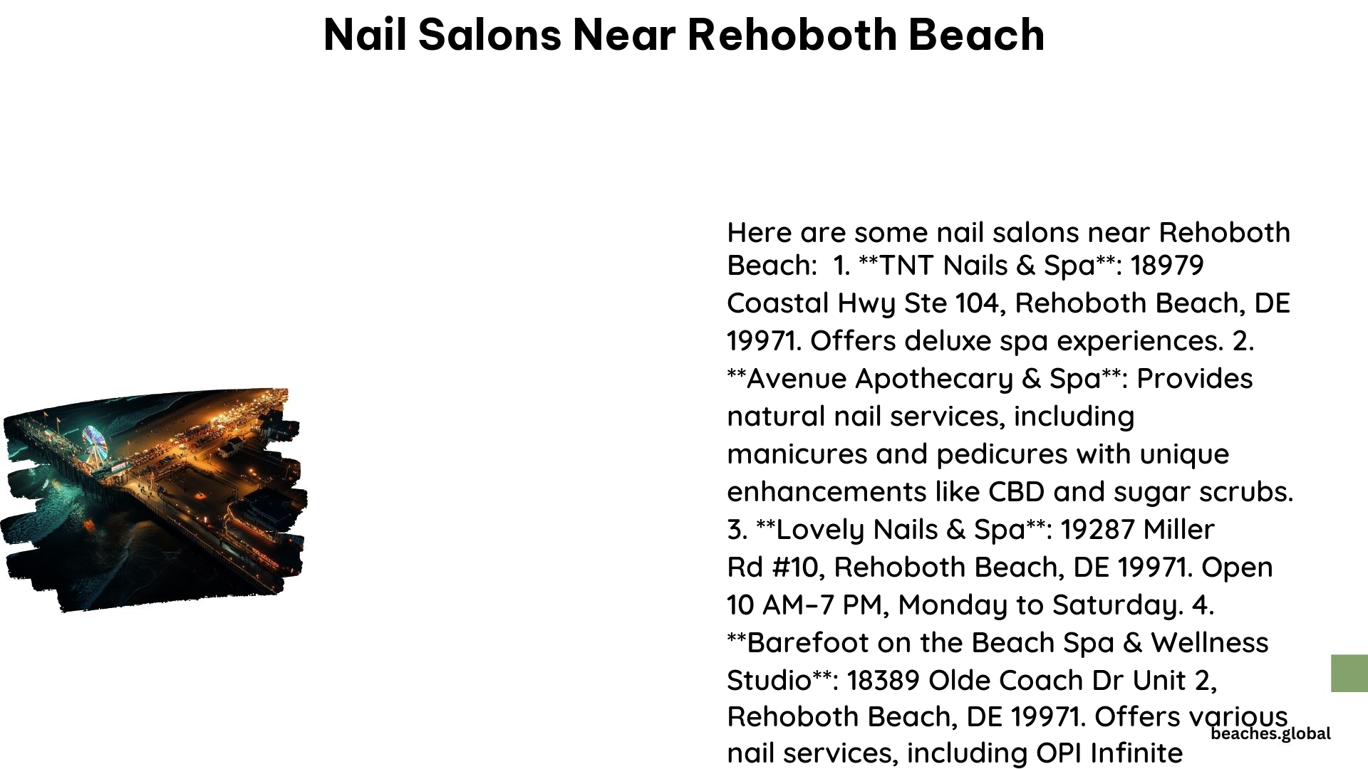 Nail Salons Near Rehoboth Beach