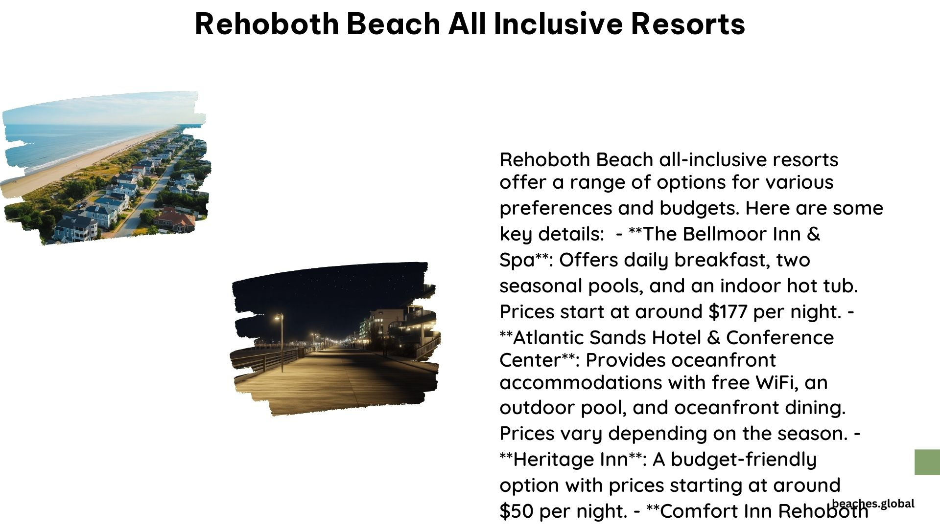 Rehoboth Beach All Inclusive Resorts