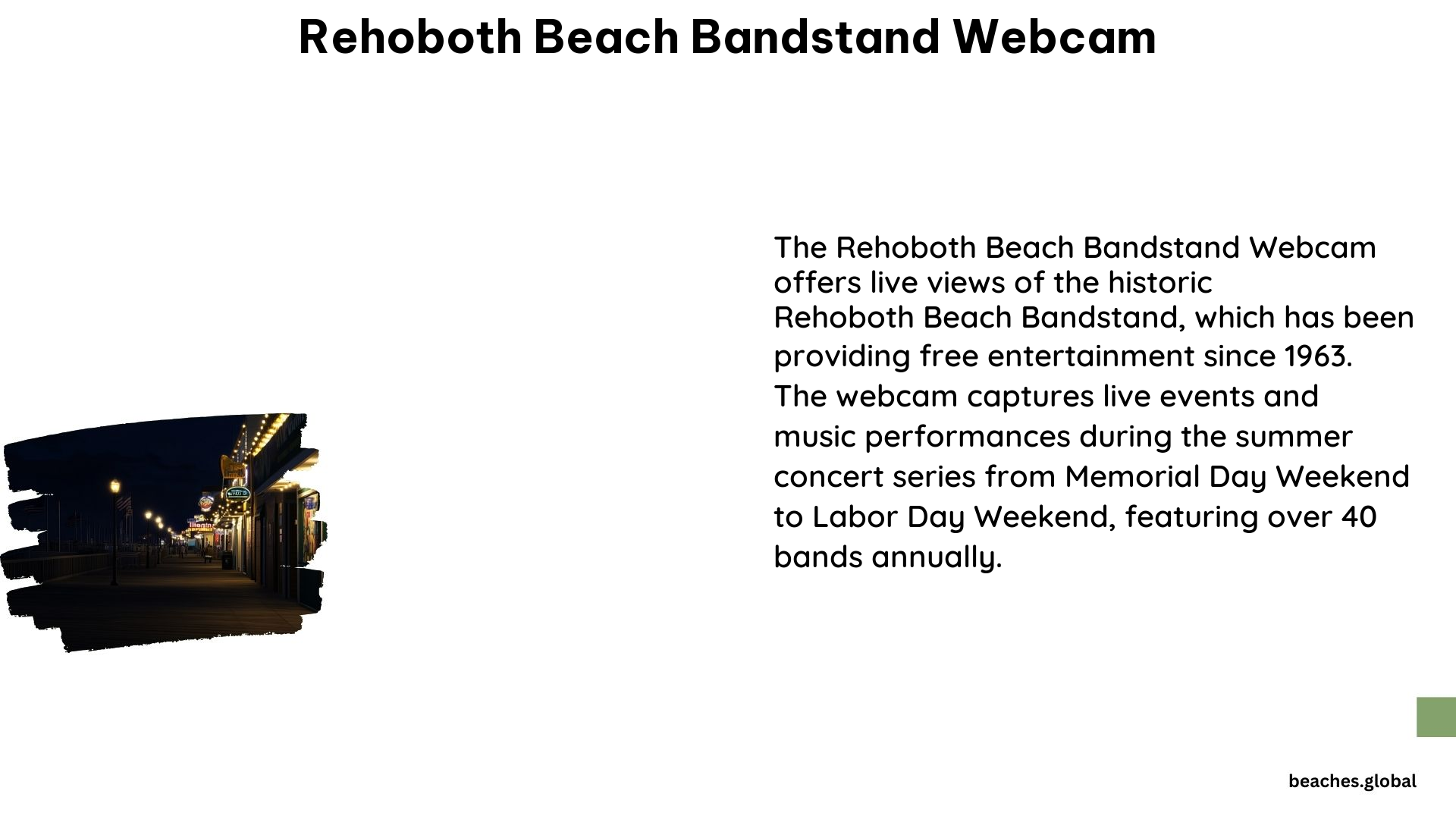 Rehoboth Beach Bandstand Webcam