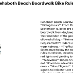 Rehoboth Beach Boardwalk Bike Rules