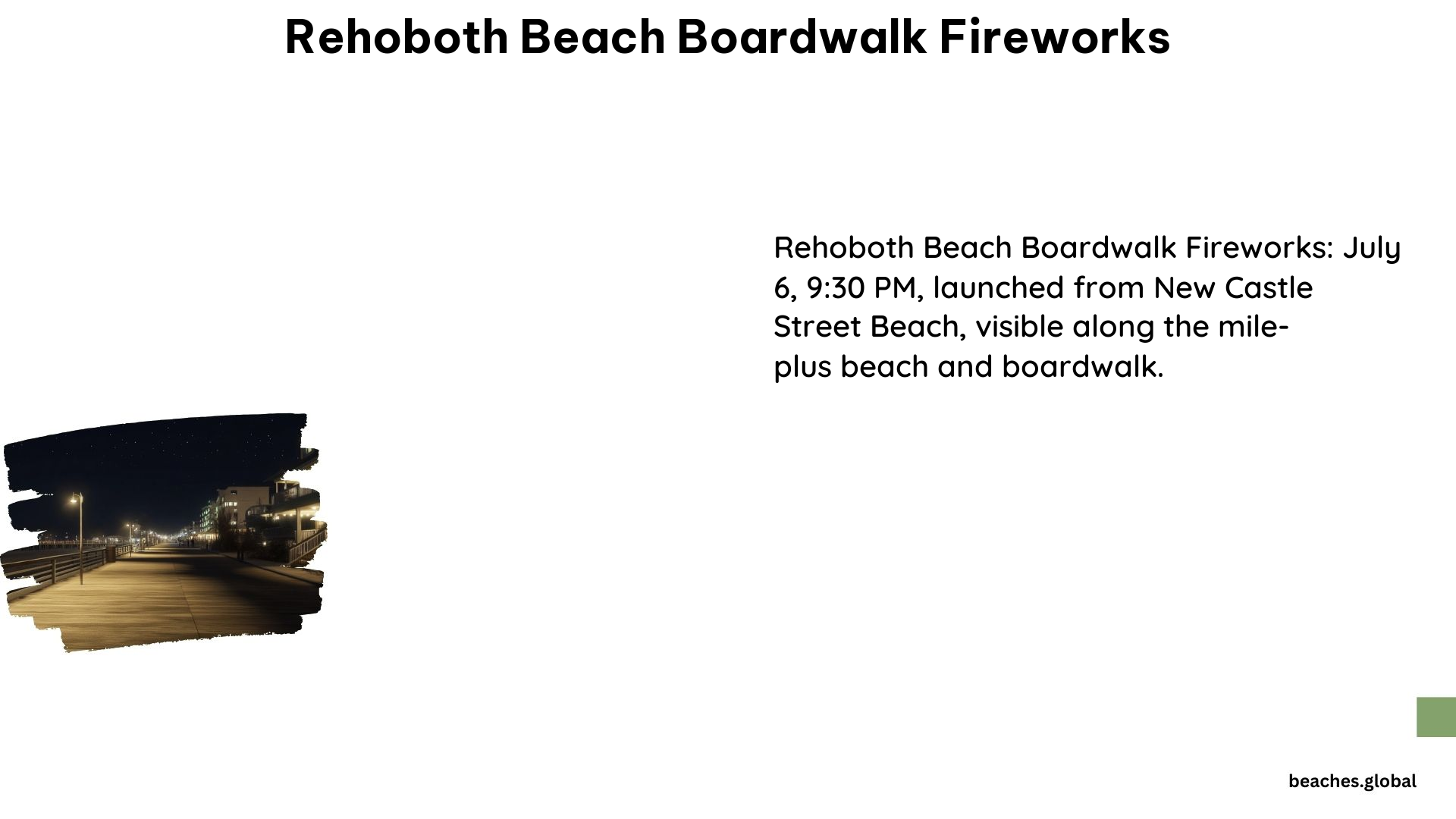 Rehoboth Beach Boardwalk Fireworks