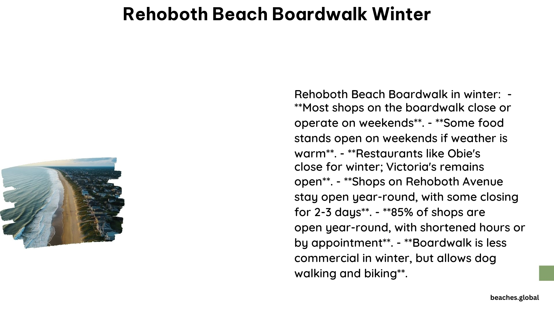 Rehoboth Beach Boardwalk Winter