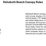 Rehoboth Beach Canopy Rules