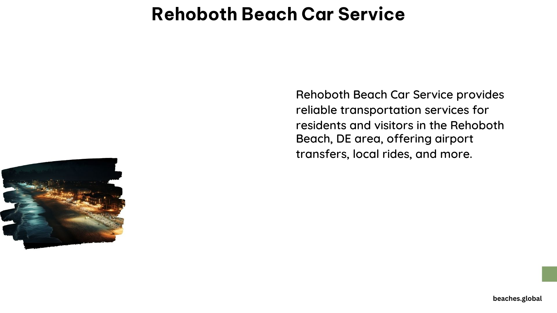 Rehoboth Beach Car Service