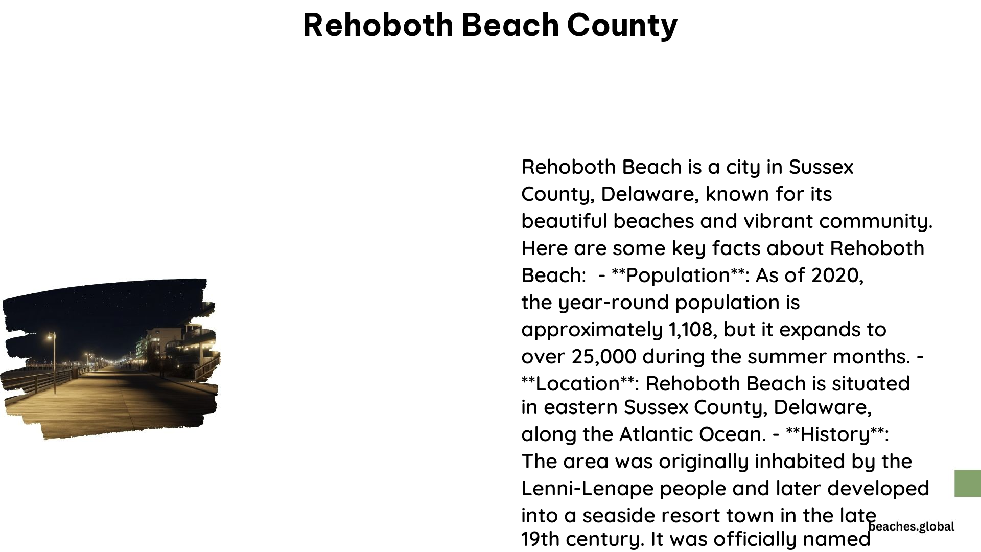 Rehoboth Beach County