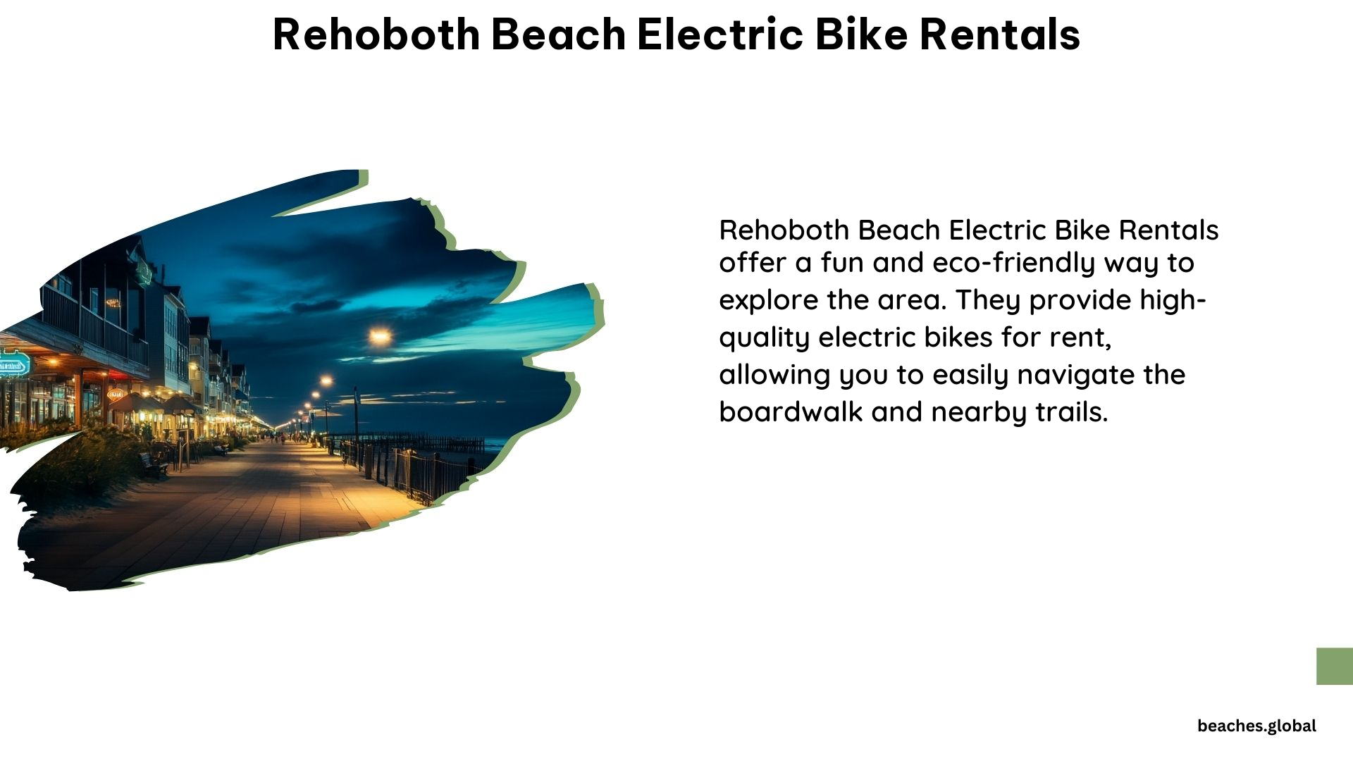 Rehoboth Beach Electric Bike Rentals