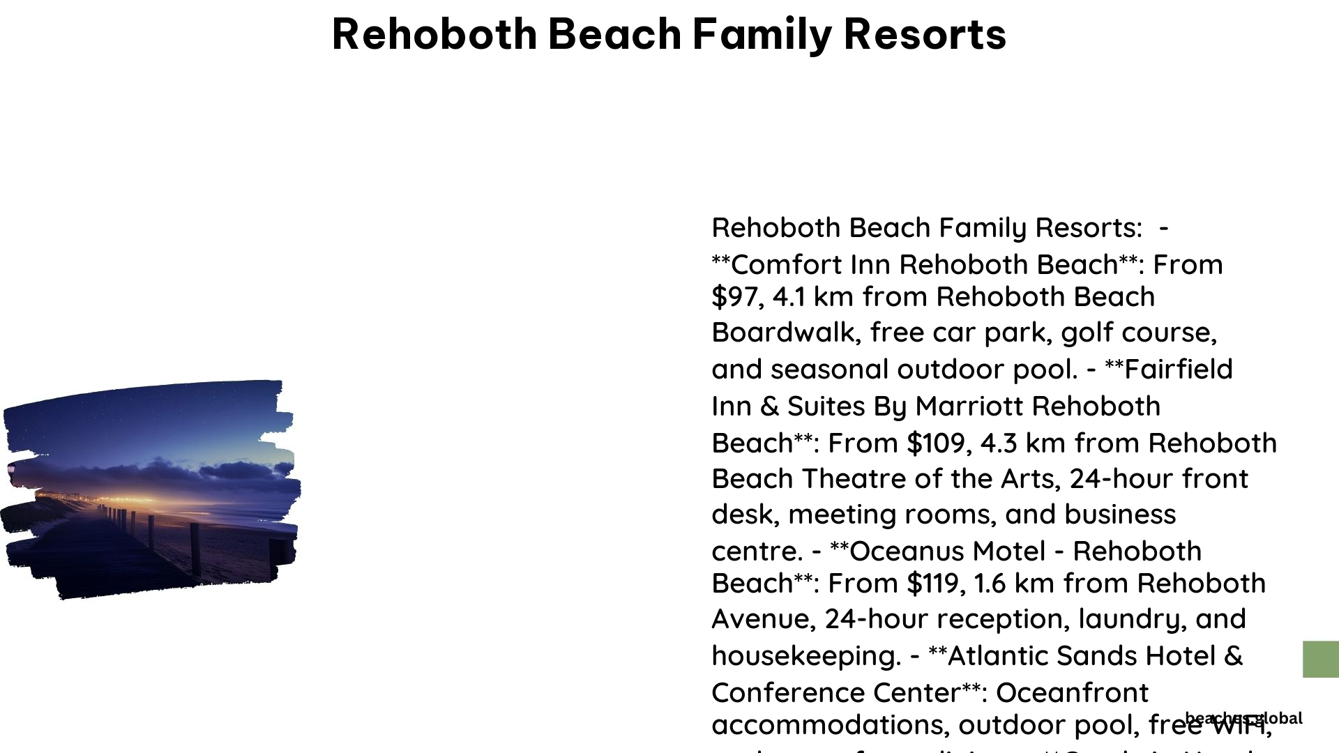 Rehoboth Beach Family Resorts