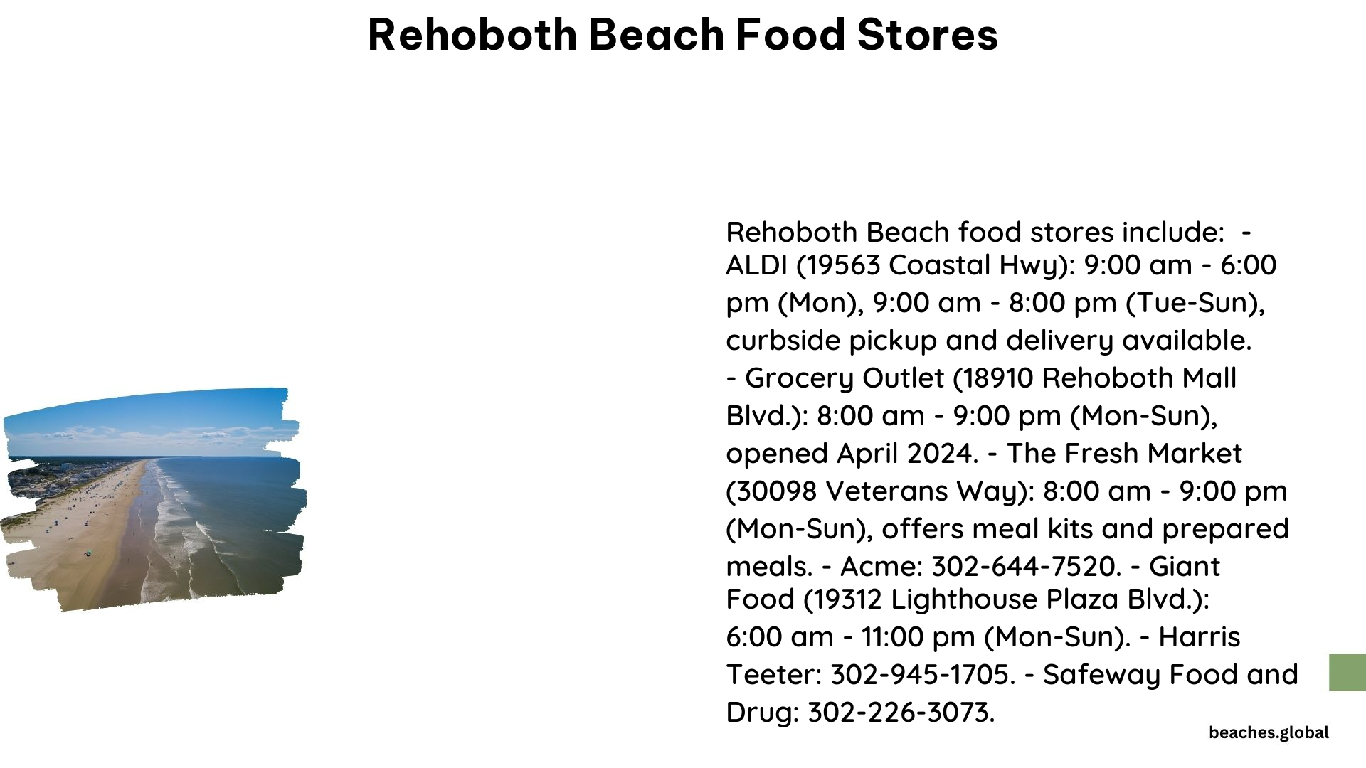 Rehoboth Beach Food Stores