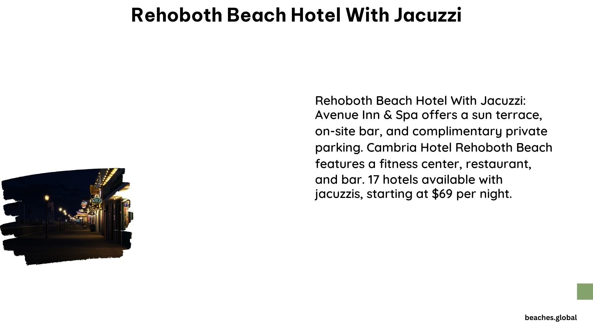 Rehoboth Beach Hotel With Jacuzzi