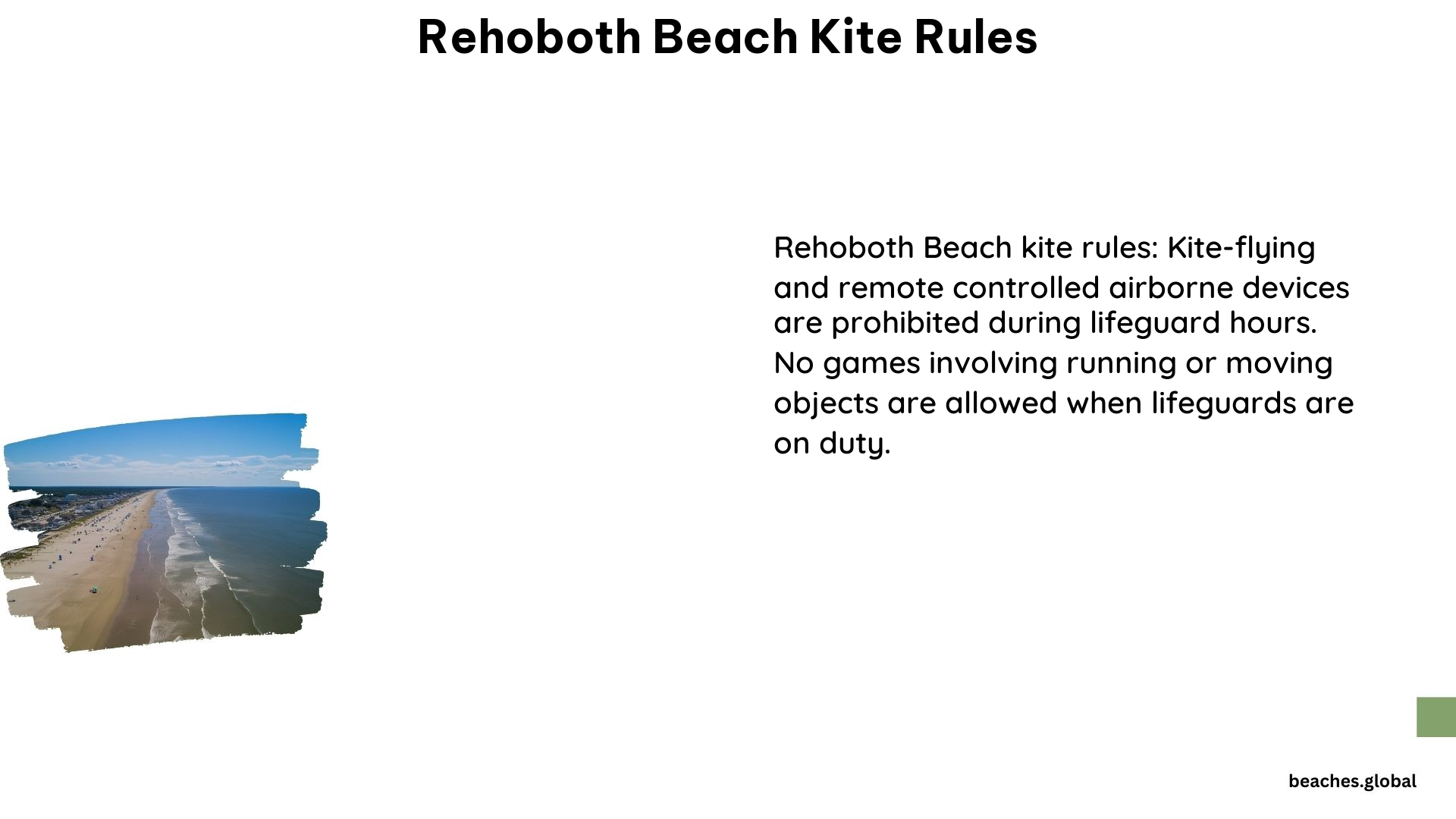 Rehoboth Beach Kite Rules