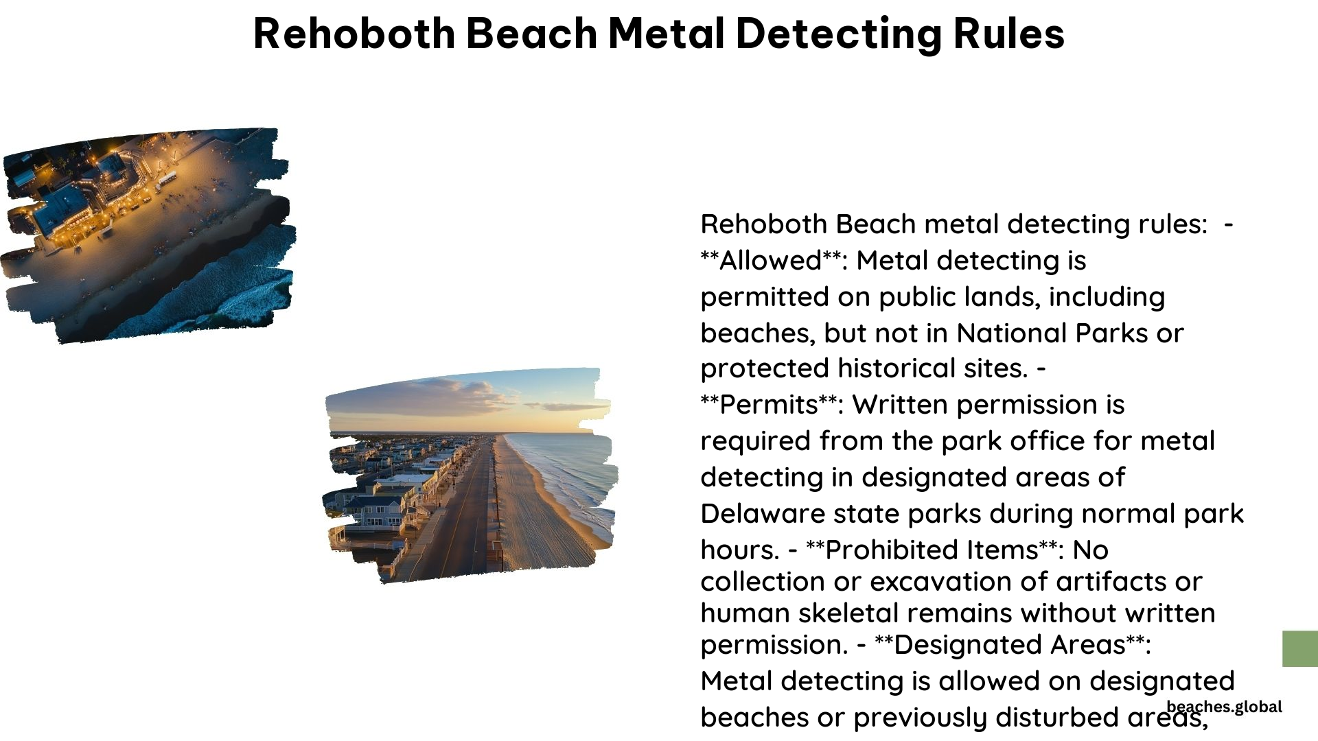 Rehoboth Beach Metal Detecting Rules