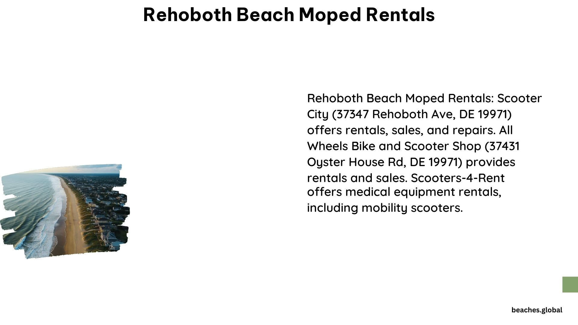 Rehoboth Beach Moped Rentals