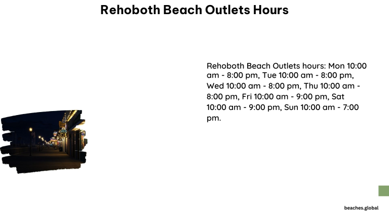 Rehoboth Beach Outlets Hours