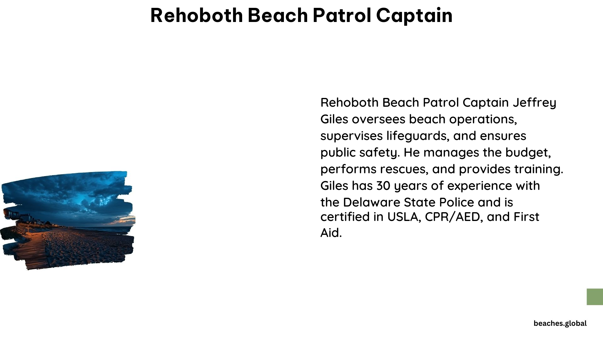 Rehoboth Beach Patrol Captain