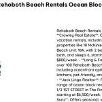 Rehoboth Beach Rentals Ocean Block