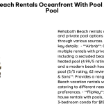 Rehoboth Beach Rentals Oceanfront With Pool and Private Pool