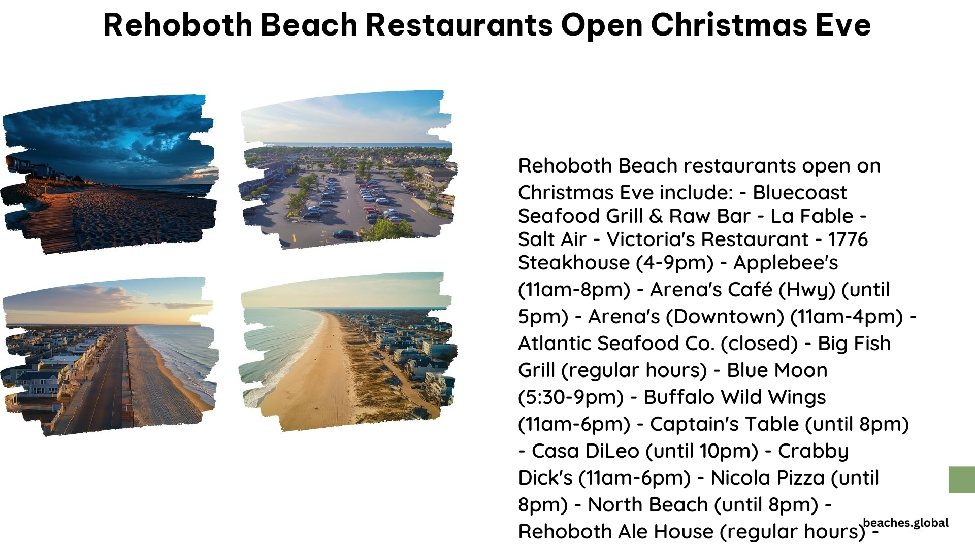 Rehoboth Beach Restaurants Open Christmas Eve