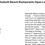 Rehoboth Beach Restaurants Open Late