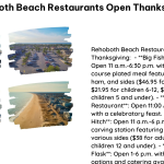 Rehoboth Beach Restaurants Open Thanksgiving