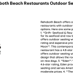 Rehoboth Beach Restaurants Outdoor Seating