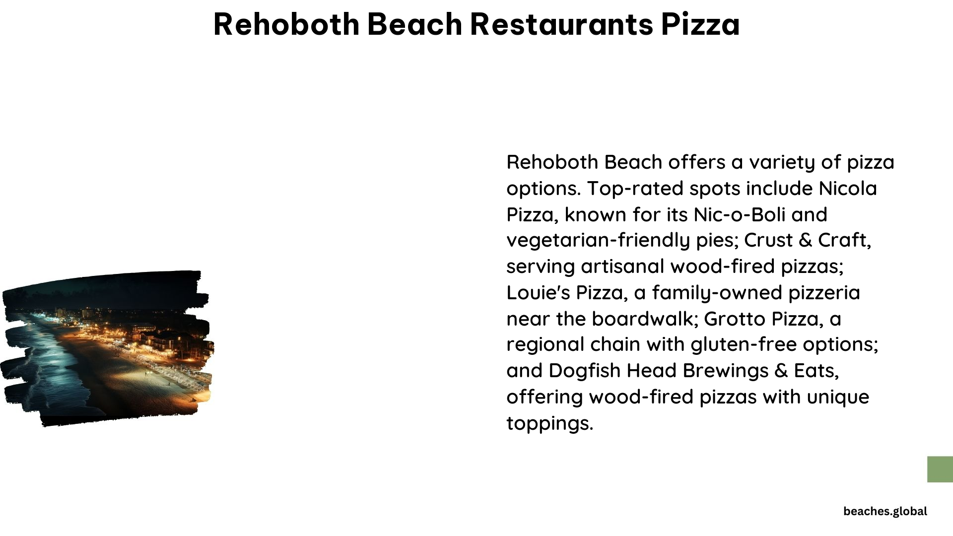 Rehoboth Beach Restaurants Pizza