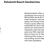 Rehoboth Beach Sandwiches