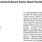 Rehoboth Beach Senior Week Rentals