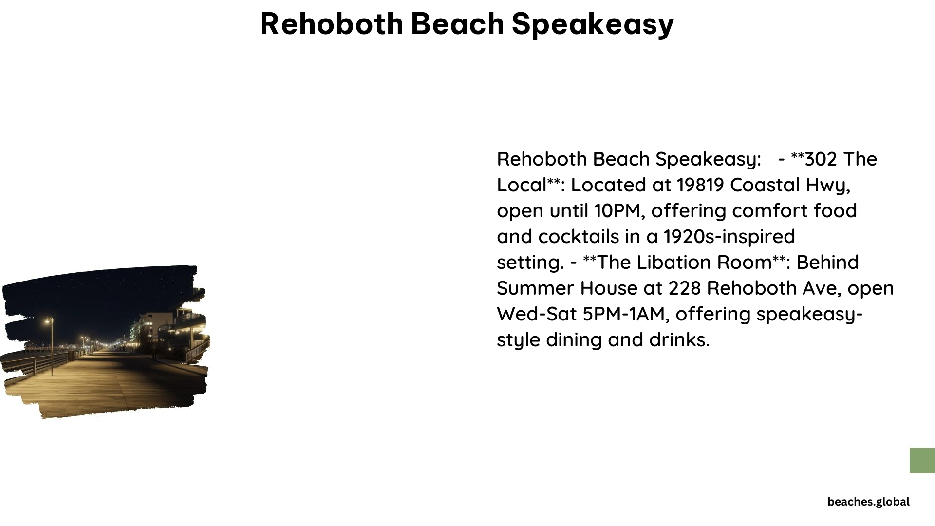 Rehoboth Beach Speakeasy