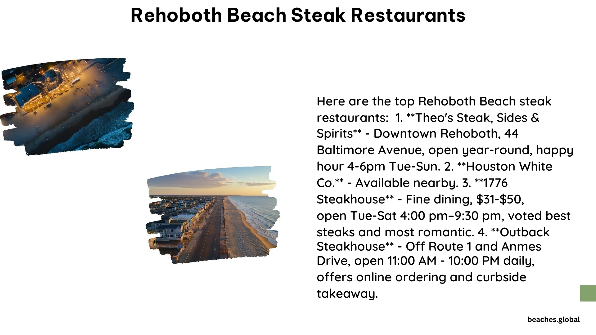 Rehoboth Beach Steak Restaurants