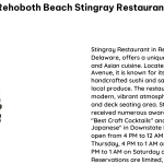 Rehoboth Beach Stingray Restaurant