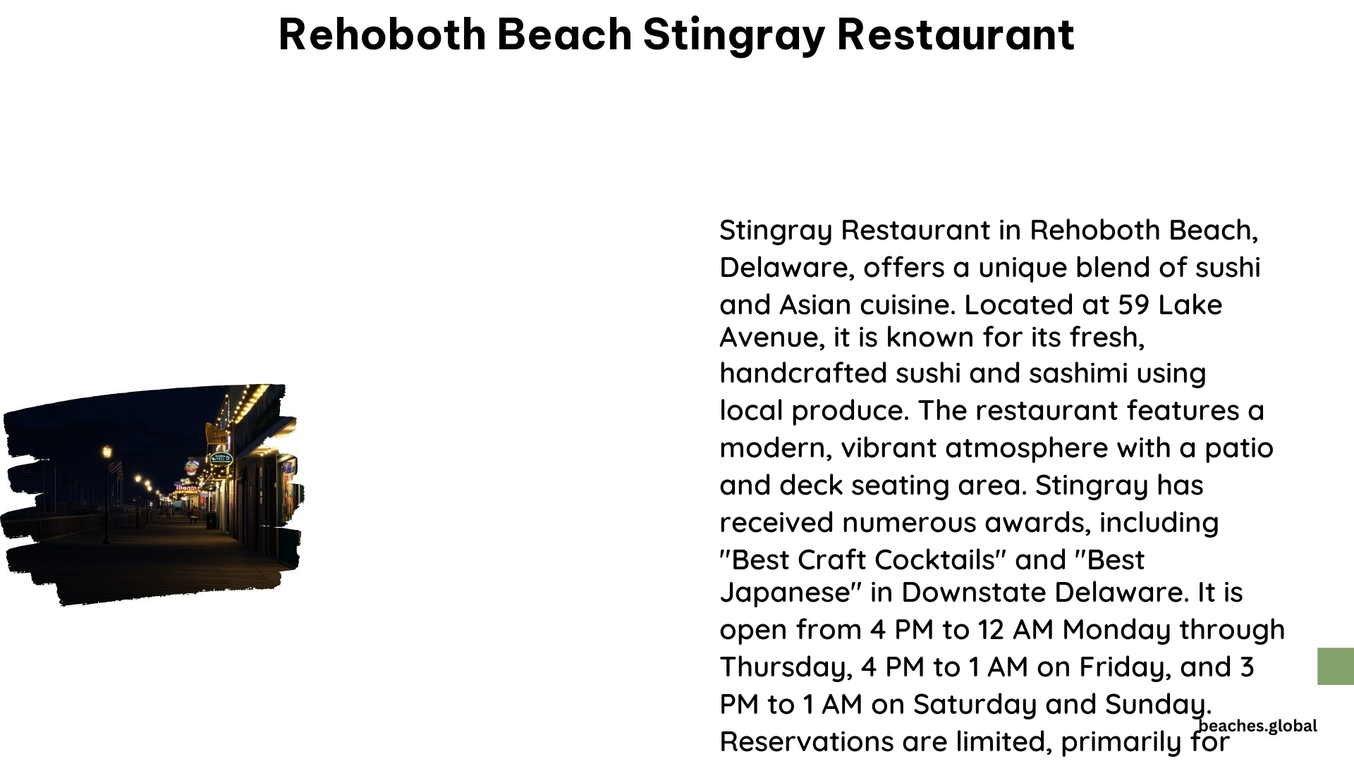 Rehoboth Beach Stingray Restaurant