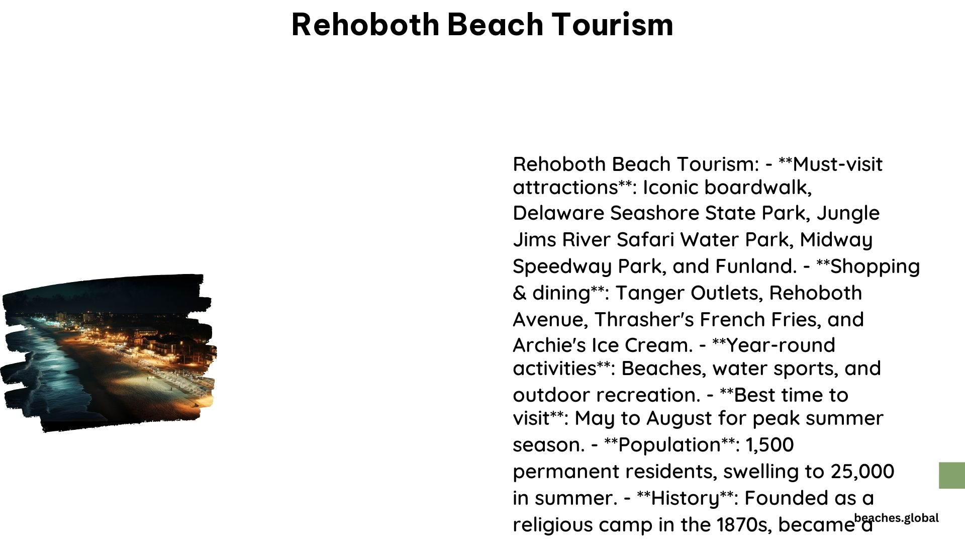 Rehoboth Beach Tourism