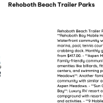 Rehoboth Beach Trailer Parks