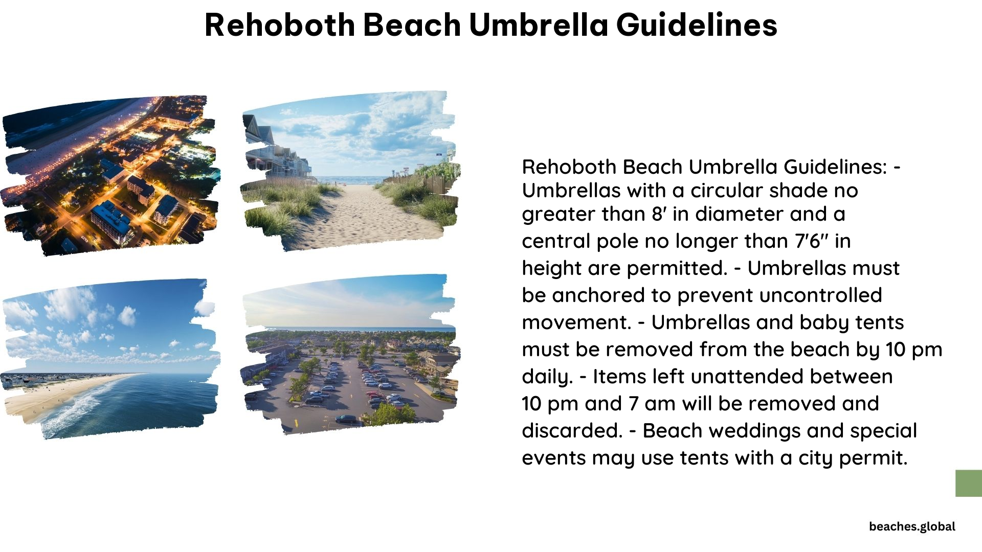 Rehoboth Beach Umbrella Guidelines